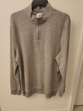 Sonoma Men's Heather Gray Half-Zip Sweater